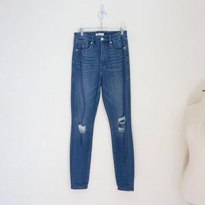 Good American good waist distressed skinny jeans